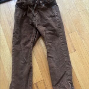 Crewcuts Brown Corduroy Trousers with Orange Accents